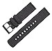BARTON WATCH BANDS Quick Release Canvas Watch Band Straps, Smoke Grey, 18mm