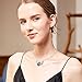 Special Outlook Love Heart Necklace - Angel Wings Blue Crystal Pendant Jewelry for Women and Girls