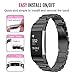 Oitom Stainless Steel Bands Compatilbe with Fitbit Charge 2,Premium Stainless Steel SS Metal Replacement Watch Band Strap for Smart Fitness Watch(Black)
