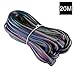 YOUKOYI 65.6ft/20m 4 Pin LED Strip Extension Cable Wire Cord Line for RGB 5050 3528 Cord, UL1007, 22 AWG, 4 Color