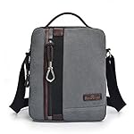 MiCoolker Canvas Small Vintage Multipurpose Shoulder Bag Men's Messenger Handbag Purse Ipad Carrying Tote Case Crossbody Travel Bag