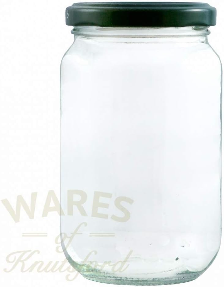 24 x 1 lb Jam Jars (370 mls.) with a choice of seven coloured lids (dark green)