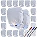 20 Chinese Sky Lanterns - 100% Biodegradable - 3 Bonus Markers - White Wishing Lanterns - Great for Birthdays, Holidays, Weddings, Memorials, 4th of July - By NovaFlight