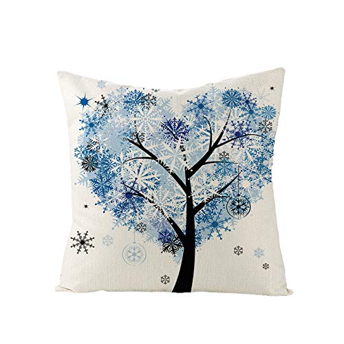 Begleri Throw Pillow Covers，Tree Throw Pillow Covers for Sofa Living Room Car 18 x 18 Inches，4 Pack.