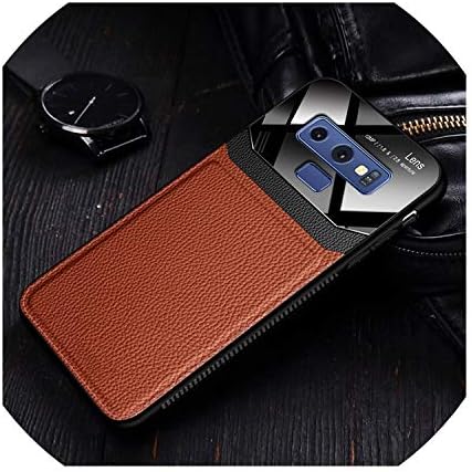 Phone Case Coque,Cover,Case for Samsung Galaxy Note 9 8 Note9 Note8 On Leather Mirror Glass Silicone Shockproof Phone Luxury Cute Case for Samsung Note 9,Gold