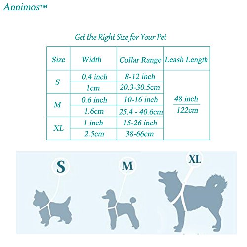ANNIMOS Pet Dog Cat Collar & Leash Set Adjustable Collars - Thumbnail 5