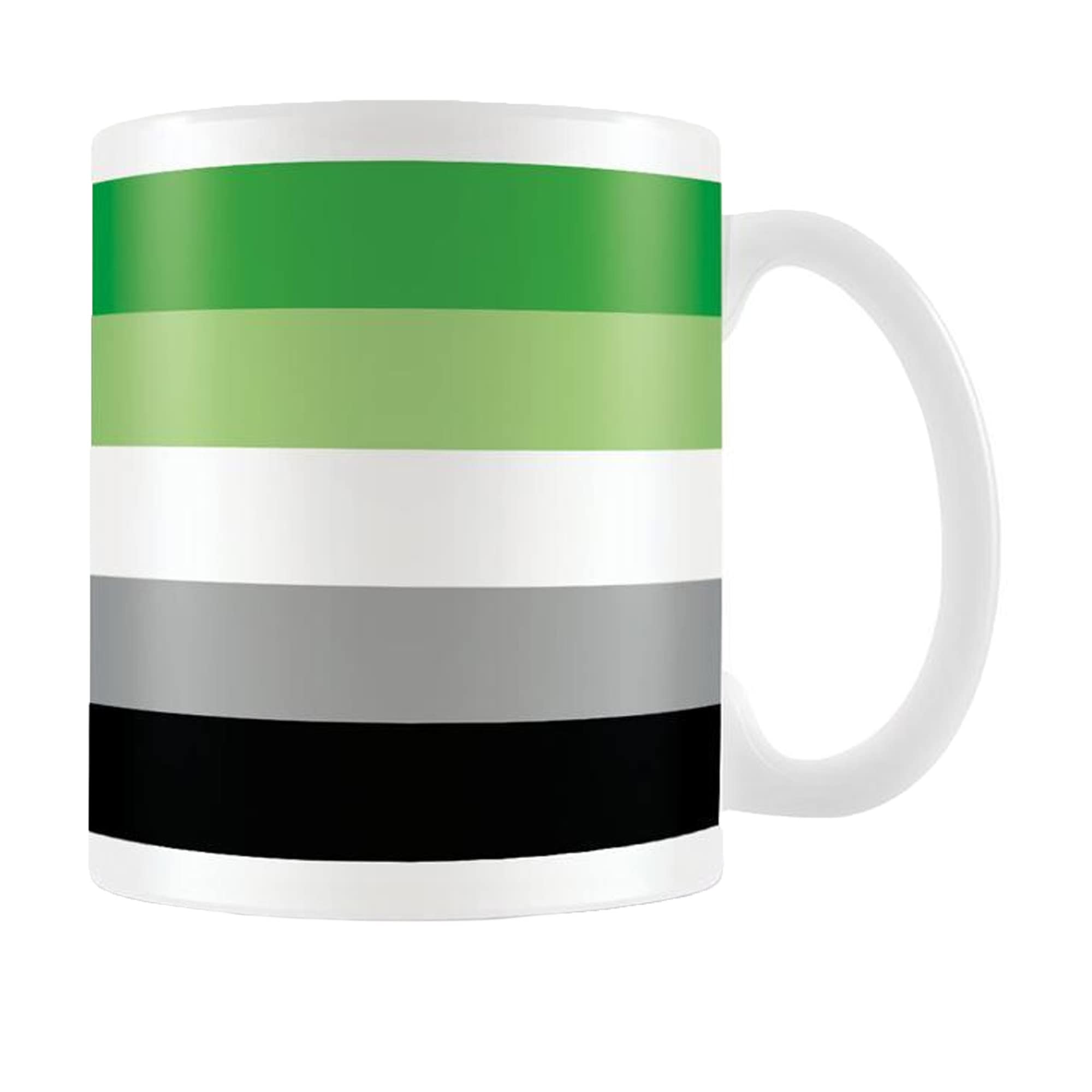 Pyramid International Aromantic Flag Mug (One Size) (Green/White/Black)