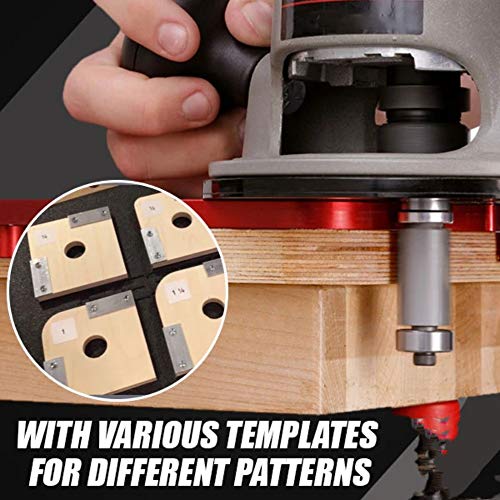 succeedtop Woodworking Corner Jig, Woodworking Radius Corner Routing Tool, Corner Radius Quick Jig, Cutting Needed Semicircle Angle Radian on Furniture, Tables, Bench, Corners, Edges, and More! (Red) - Thumbnail 2