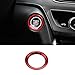 Aluminum Car Engine Start Stop Button Cover Trim for 10th Accord Sedan Sport EX EX-L LX 2018 2019 Ignition Start Button Surrounding Decoration Ring (Red)