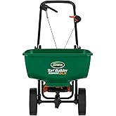 Scotts Turf Builder EdgeGuard DLX Broadcast Spreader for Seed, Fertilizer, Salt, Ice Melt, Holds up to 15,000 sq.ft. Product, Green