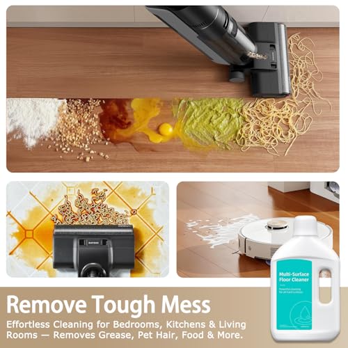 2 Pack Floor Cleaning Solution Compatible with Dreame Vacuum Cleaner Solution, Residue & Streak Free, Suitable for All Robot Vacuum Cleaners and Wireless Wet Dry Dual-Use
