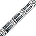 Blue Carbon Fiber Titanium Magnetic 4 Element Bracelet Double Strength Adjusting Tool and Gift Box Included By Willis Judd
