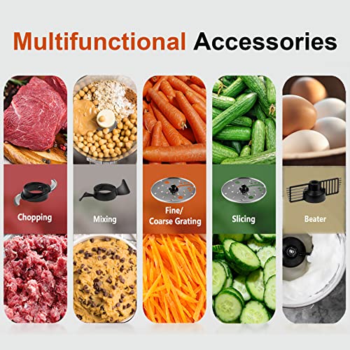 Electric Food Processor, MOSAIC 5 Function Electric Chopper for