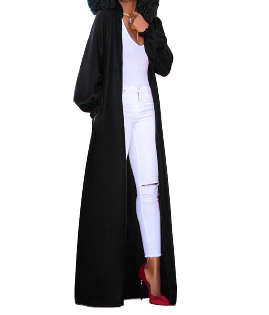 Gocgt Women S Floor Length Long Open Front Lightweight Maxi