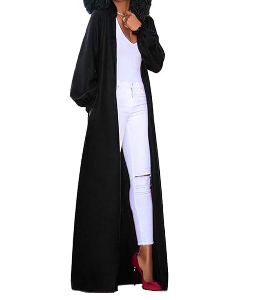 Security Women S Loose Long Flowy Floor Length Coat Open