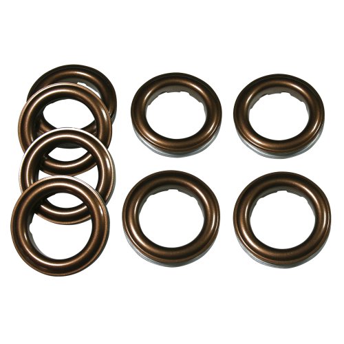 Home Sewing Depot Fast-set Metal, 12 Grommet, 1 9/16", 8 Grommets Total, Antique Copper