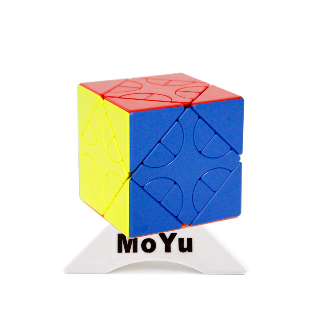 Oostifun MoYu MoFang JiaoShi Meilong HunYuan Turning Cube HunYuan Skewb Puzzles Cube Multi Color with One Cube Tripod(Style-2)