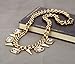 Buyinhouse Creative Golden Plated Fashion Style Rhinestones Rivets Pendant Short Style Chain Necklace