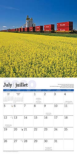 Canadian Trains 2020 12 x 12 Inch Monthly Square Wall Calendar, Heavy Machinery Transportation (English and French Edition)