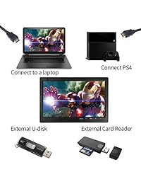 JOHNWILL 10.1 pulgadas CCTV Monitor de seguridad HD 1366X768 Monitor HDMI portátil con entrada HDMI VGA AV-BNC USB para PC, computadora portátil, TV Box, CCTV, cámara, sistema de seguridad para el hogar, Raspberry PI