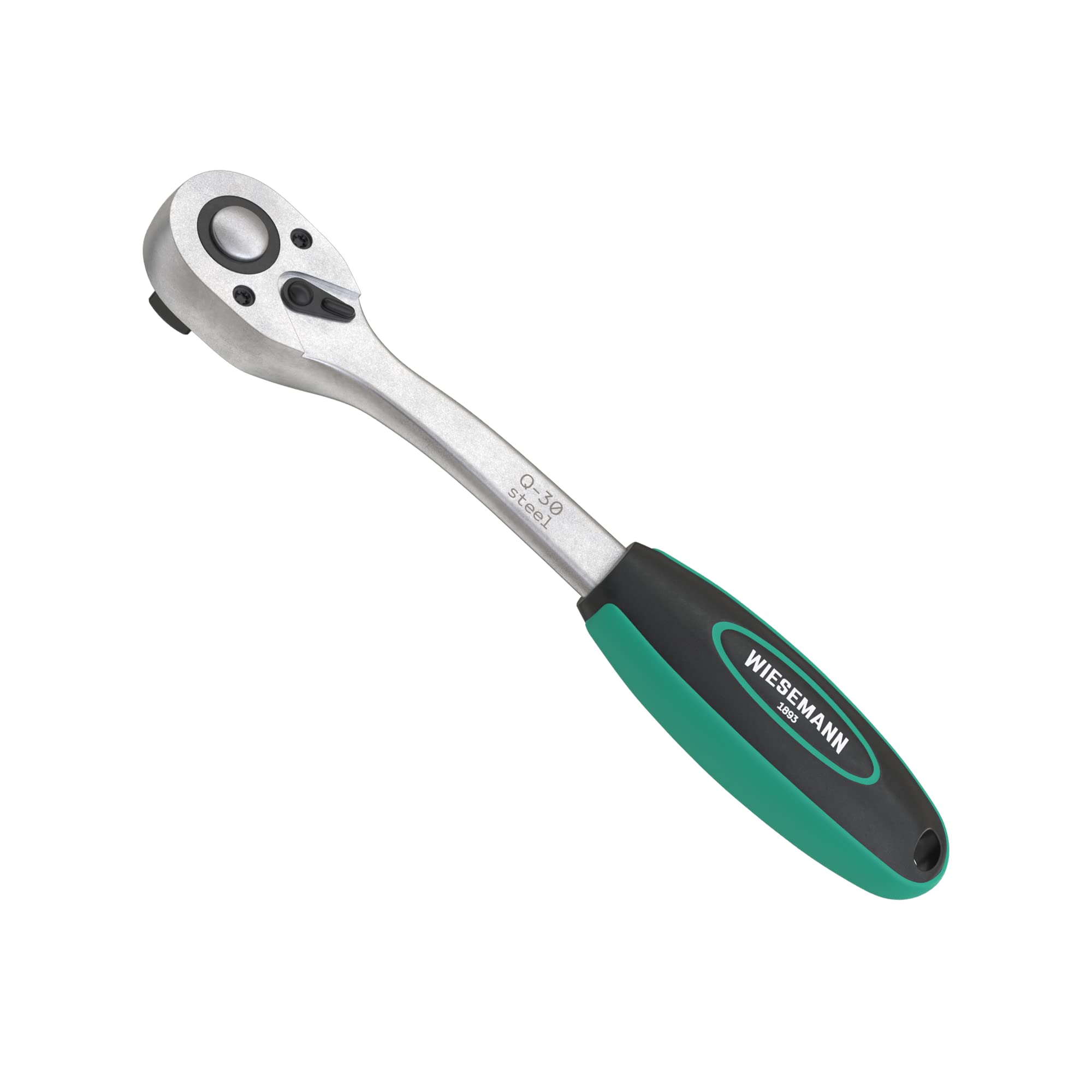 WIESEMANN 1893 Large Lever Type Reversible Ratchet 1/2 inch with 72 Teeth from fine-Tooth Ratchet Made from Chrome-Plated CV Steel | 80836