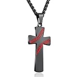 HZMAN Baseball Cross Necklace - Stainless Steel Bible Verse Pendant 'I CAN DO ALL THINGS' - View #7
