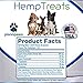 Hemp Treats - Safe Calming Treats for Dogs - Hemp Oil for Pets - Dog Anxiety Relief - Calming Aid - May Help with Separation Anxiety - Storms - Fireworks - Chewing - Stress - Barking - 120 Count