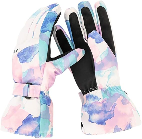 HKYMBM Snowboarding Gloves 130 Grams Of Filled Cotton Waterproof Film 