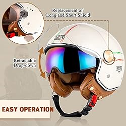 Open Face Motorcycle Helmet with Wind Anti-Scratch