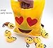 Cevinee 50PC Glossy Merchandise Bags, Handy Retail Shopping Bags, Cute Party Favor Bags - Emoji in Love - No Gusset - Die Cut Handle - 9