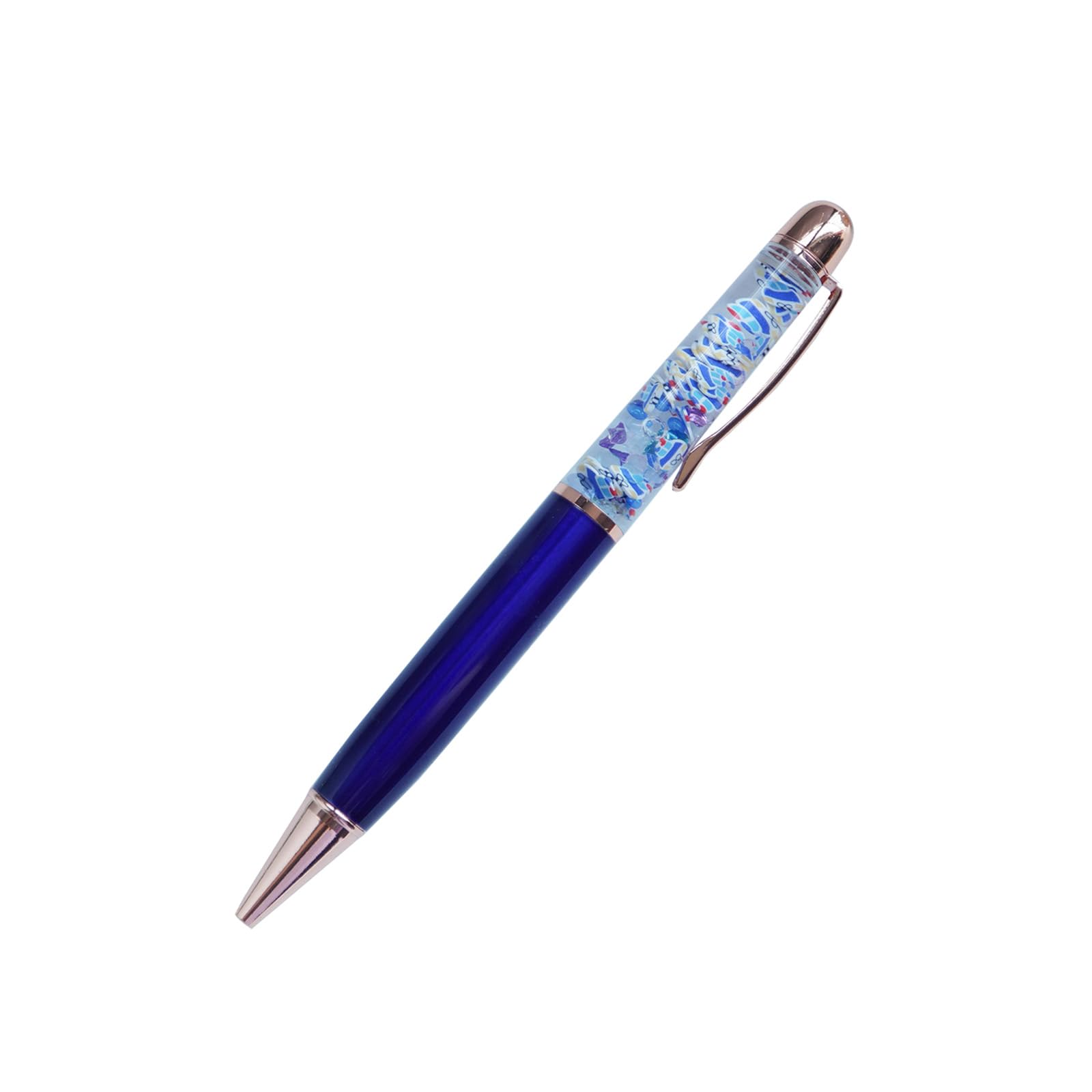 Sikyby Police Blue Car Funny Pens Cute Floater Floating Liquid Writing Journaling Office Pen Unique Gift For Women Men Kids Boy