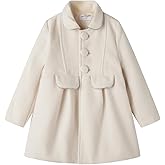 Mud Kingdom Girls Peacoat Dress Coat Faux Wool Lapel Outerwear