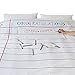 Doodle Cotton Duvet Cover to Personalise - Double-sided, with Wash-out Fabric Markers (Queen)