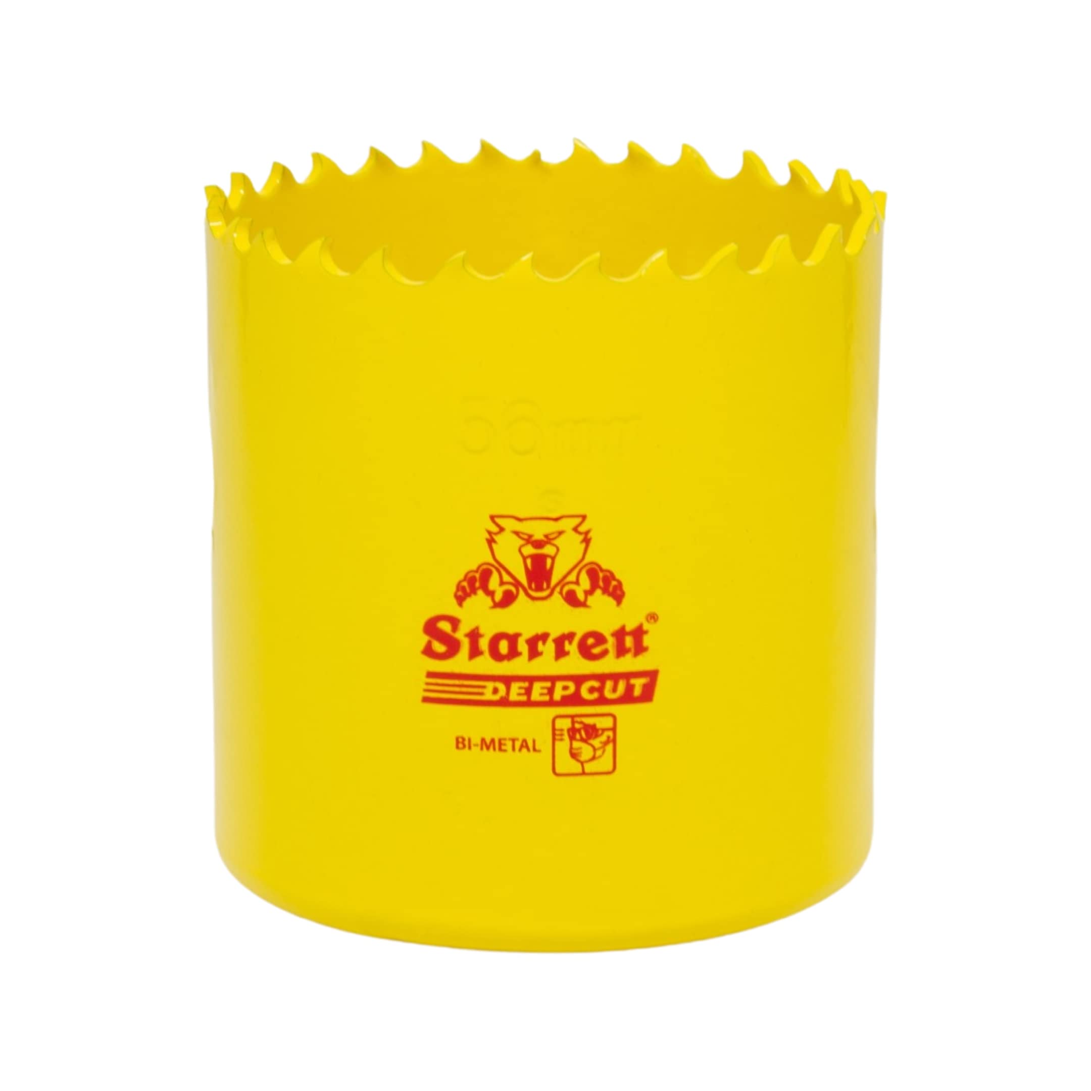 Starrett Deep Cut Hole Saw - DCH056M Heavy Duty Bi-Metal with Extra Cobalt HSS Teeth - For Metals Wood Cast Iron Fibreglass Plastic Materials - 56mm Multiple attribute values: