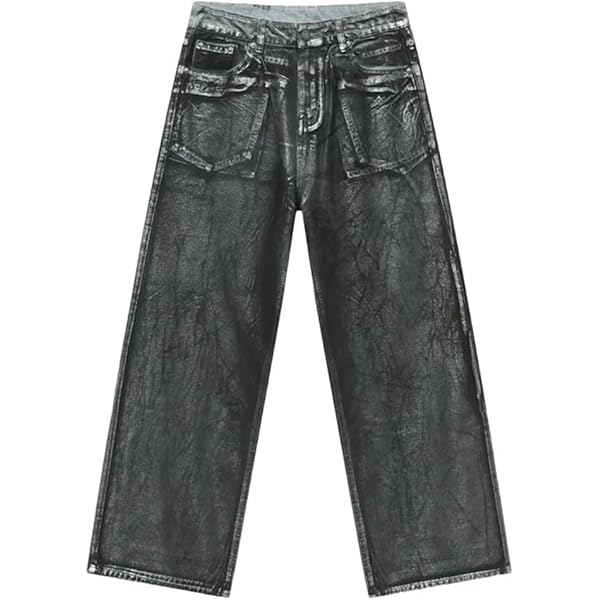 OATSBAS Y2K Beggy Jeans for Women Men Denim Pants Skull Embroidery