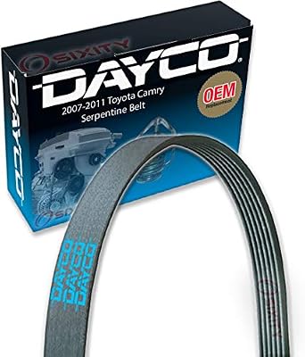 Dayco Serpentine Belt for 2007-2011 Toyota Camry 2.4L L4 - V Belt Ribbed Accessory Drive