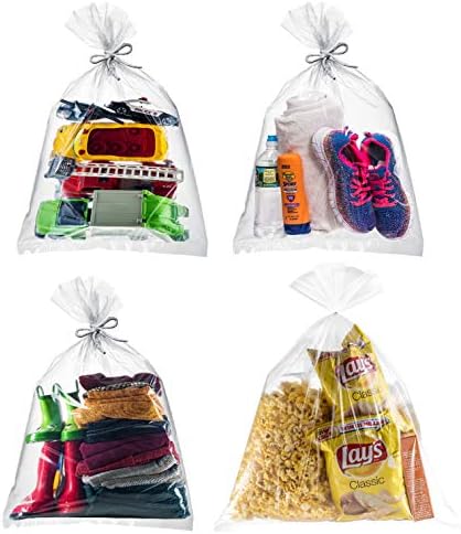 5 Gallon 18x24 Extra Heavy Jumbo Clear Plastic Food Storage Poly Bags With Twisters 4 Packs Of 18 Total Of 72 Bags Health Personal Care Amazon Com
