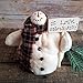 I Love Snow Days Primitive Farmhouse Snowman Home Decor Shelf Sitter Art Doll 4 Inches Tall