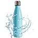 SHAREWIN Stainless Steel Water Bottle Vacuum Double Wall Cola Shape Leak Proof Drinking Bottle Travel Thermal Flask Perfect for Outdoor Hiking, Office, Sports - 12oz 14oz 17oz
