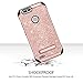 GUAGUA ZTE Blade Z Max Case ZTE ZMax Pro 2 Z982 Case ZTE Sequoia Case with Kickstand Shockproof Glitter Sparkly Slim Hybrid Protective Phone Case for ZTE Blade Z Max/Zmax Pro 2 Z982/Sequoia Rose Gold