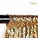 LQIAO Sequin Backdrop Curtain Panel 2x8FT-Gold,Sequin Photography Backdrop Curtain for Party/Home Curtain Decoration 1pc, Pocket 2x8FT(60x245cm))