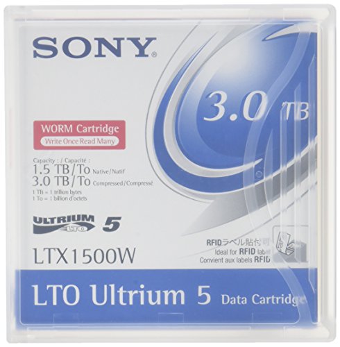 Sony LTO-5 LTX1500G Ultrium-5 Data Tape Cartridge 1.5TB/3TB, Pack Of 20