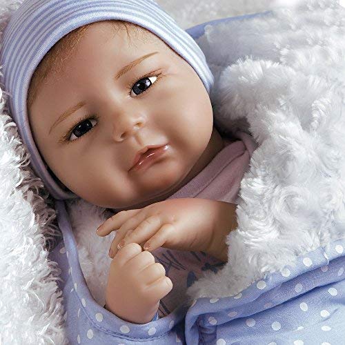 Paradise Galleries Silicone Vinyl Reborn Baby Boy, 20 inch Newborn Baby Bundles: All The Ladies Love Me, 7-Piece Ensemble