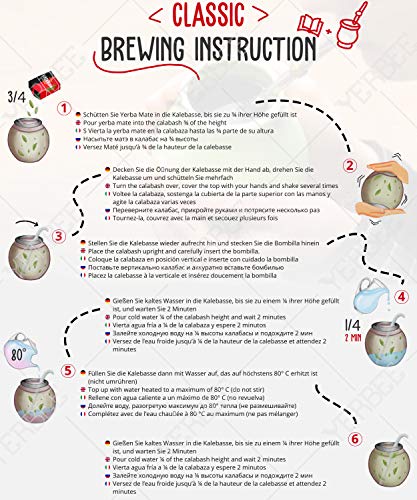 Yerba Mate Tee Rosamonte Traditional Set 2.5 kg ( 5x500g ) mit Himbeere Kombucha Pilz Drink | 100% Natürliches… – Bild 8