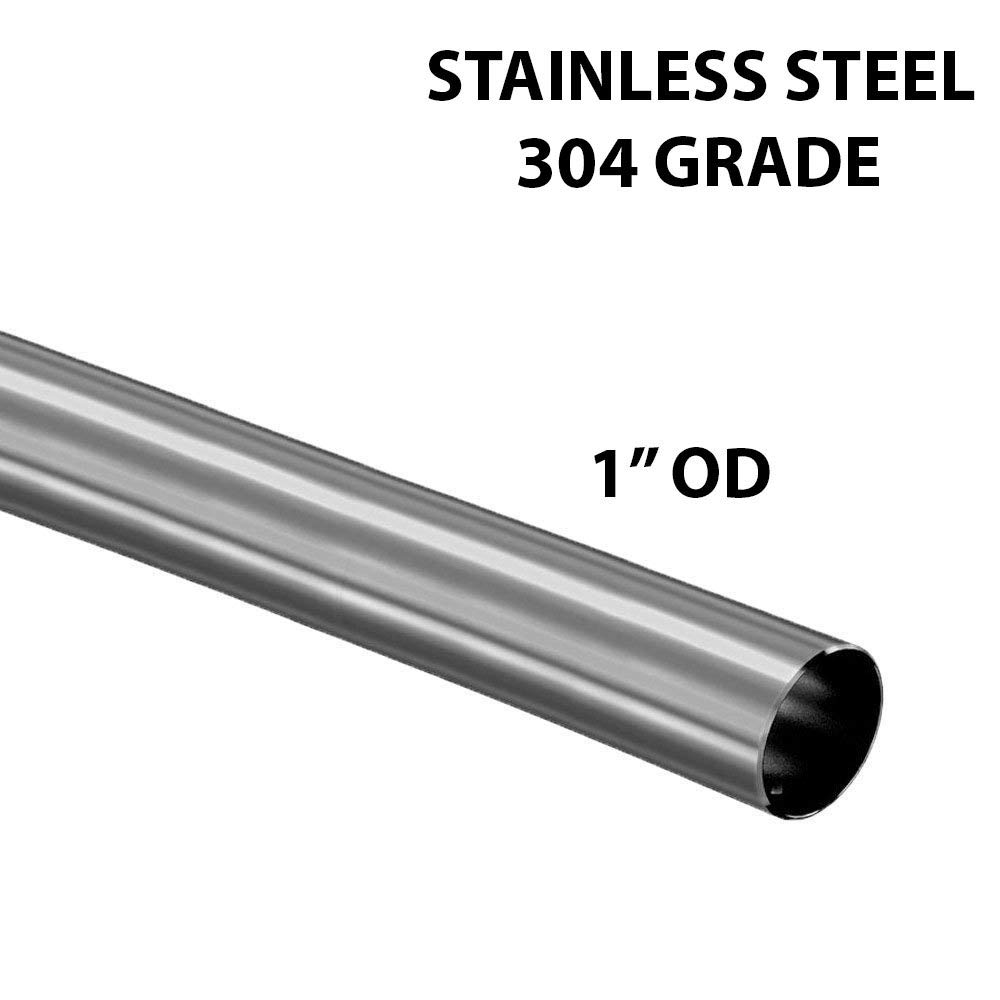 16 Gauge 66 Long 1 OD Custom Order Brushed Stainless Steel Tubing 304 Grade tillescenter Metals