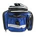 Tancendes Bike Rear Bag Lengthened Shoulder Strap Waterproof Nylon Bicycle Seat Trunk Bag with Raincoat (Blue)