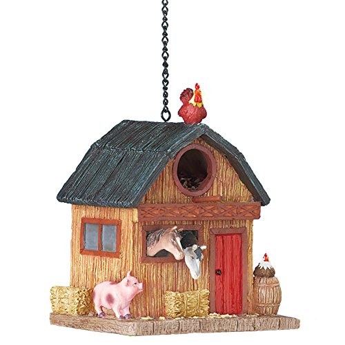Country Barn Decorative Hanging Birdhouse Garden Décor - Thumbnail 3