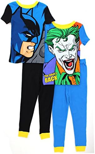 Batman and The Joker Boys 4 pc Cotton Pajamas Set (6)