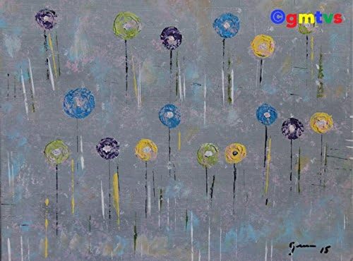 Acrylic Painting. Rounded -Germinal Collection. Original abstract art. Contemporary painting on Canvas Board