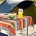 YEMYHOM 100% Polyester Spillproof Tablecloths for Rectangle Tables 60 x 84 Inch, Modern Printed Indoor Outdoor Camping Picnic Rectangular Table Cloth (Colorful Stripes)